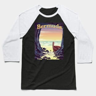 Bermuda Sea Cave Baseball T-Shirt